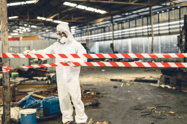 Professional Sewage Cleanup technician working in Frisco, NC